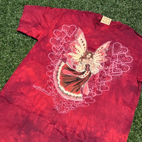 VTG 00’s / Y2K Deadstock The Mountain Amy Brown Red Heart Fairy Tee - Picture 3 of 6